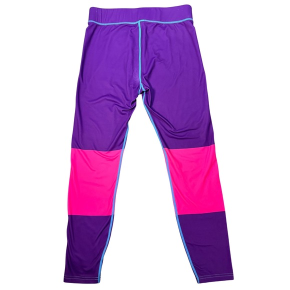OOSC Womens Base Layer Colorblock‎ Leggings Athletic Pants Size L Skiing Workout - Picture 2 of 13